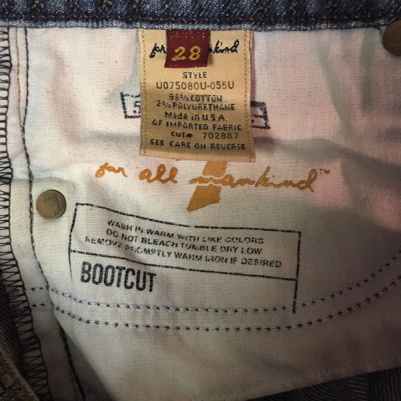 7 for All Mankind Bootcut Jeans size 28 - Picture 6 of 6